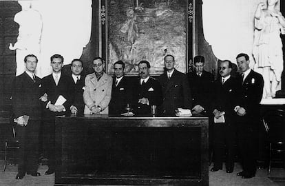 Celebración del tricentenario de Góngora en el Ateneo de Sevilla en diciembre de 1927.