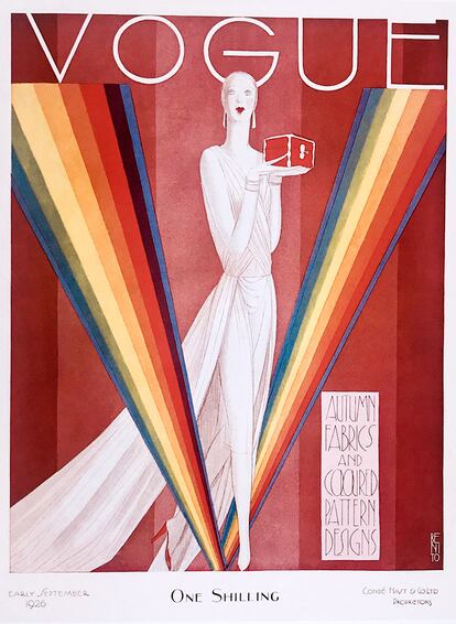 Ilustración del español Eduardo Garcia Benito para la portada de Vogue en septiembre de 1926.