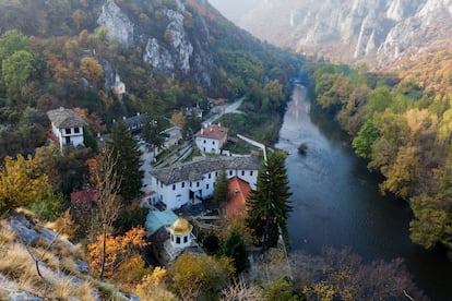 Vista aérea del monasterio de Cherepish.