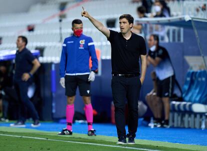 Andoni Iraola durante un partido del Rayo Vallecano la temporada pasada.