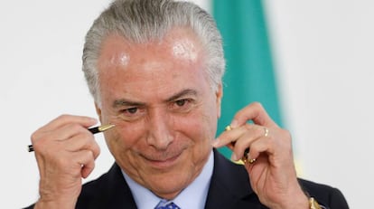 O presidente Temer no Palácio do Planalto.