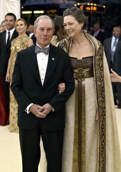 El empresario y exalcalde de Nueva York Michael Bloomberg, y Diana Taylor.