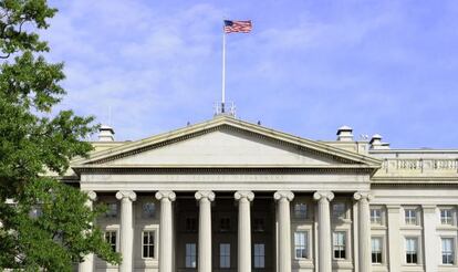 El Departamento del Tesoro en Washington.