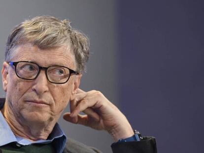 Bill Gates, durante su intervenci&oacute;n en Davos el pasado 25 de enero.