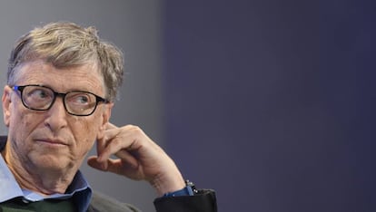 Bill Gates, durante su intervenci&oacute;n en Davos el pasado 25 de enero.