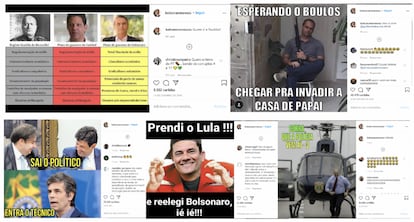 Exemplos de memes criados pela página administrada por Tércio Arnaud, conforme o Laboratório Forense Digital do Atlantic Council.