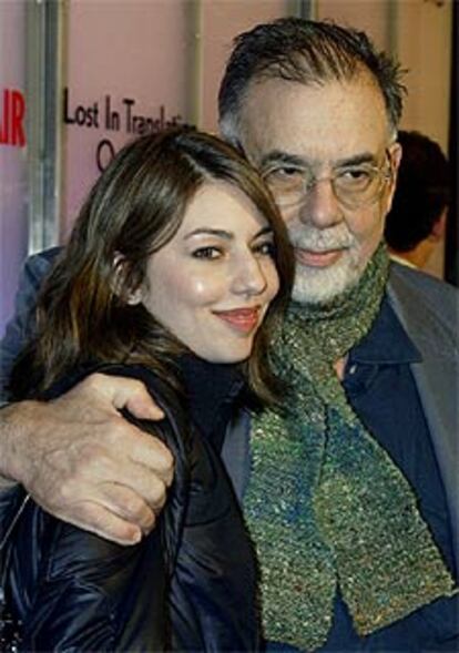 Sofia Coppola y su padre, Francis Coppola, en Los <b>Ángeles</b>.