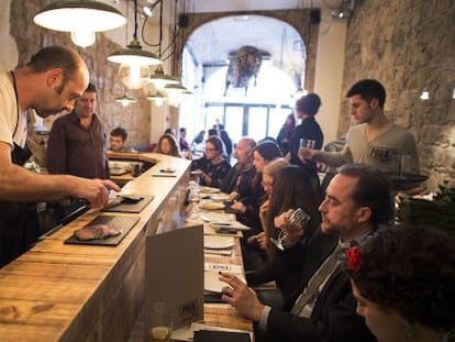 Un restaurante de Barcelona, a la hora de la comida.