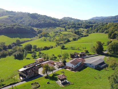 Vista de la aldea de El Mortorio, en Asturias.