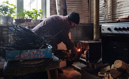 Tamara Mavrova, 70, on Monday inside her home in Marinka, Ukraine.