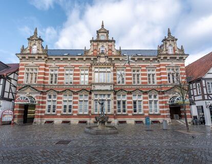 Fachada del museo de Hamelin, en la Baja Sajonia (Alemania).