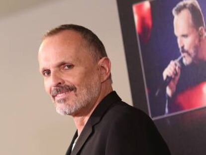 El cantante Miguel Bosé, ayer en Madrid.