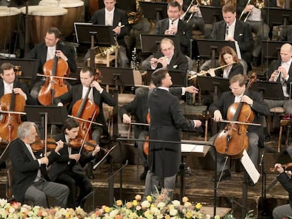 Christian Thielemann al frente de la Filarmónica de Viena durante el Concierto de Año Nuevo.