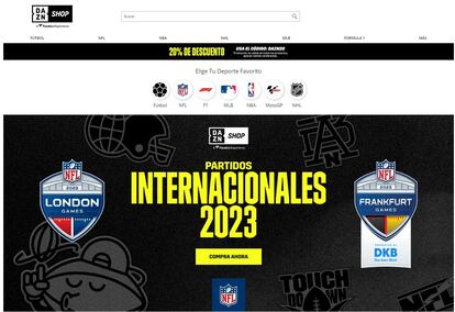 Imagen de la tienda online de Dazn