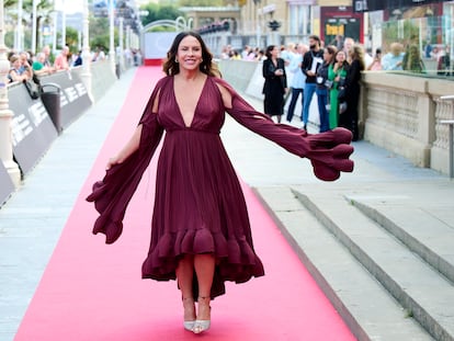 La actriz Karla Sofía Gascón en el estreno de 'Emilia Pérez' durante el 72º Festival Internacional de Cine de San Sebastián en el Teatro Victoria Eugenia el 20 de septiembre de 2024 en San Sebastián