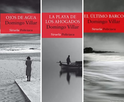 La trilogía del inspector Leo Caldas, del autor Domingo Villar, compuesta por 'Ojos de agua' (2006), 'La playa de los ahogados' (2009) y 'El último barco' (2019).