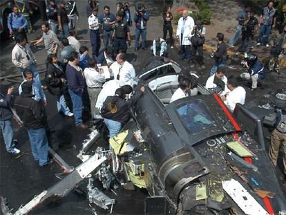 El helicóptero siniestrado.