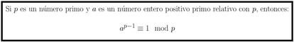 Pequeño teorema de Fermat.