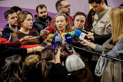 La Delegada del Gobierno contra la Violencia de Género, Victoria Rosell, en el Ministerio de Igualdad, este viernes.