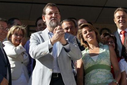 Mariano Rajoy, durante su visita ayer al Museo del Ejército, en el Alcázar de Toledo.