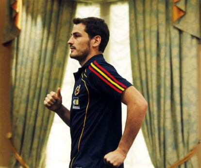 Casillas, en un acto con la selección española.