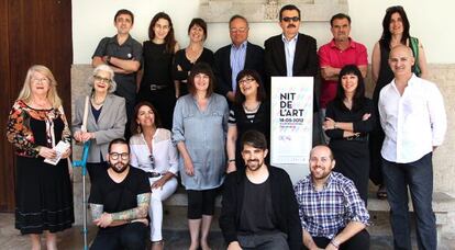 Galeristas de Lavac, en la presentación de Nit de l'Art en la Nau de la Universitat