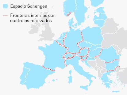 Mapa | Así compromete el cierre de fronteras en Alemania el espacio Schengen