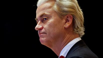 Geert Wilders, líder del PVV, en una reunión en La Haya, el pasado 24 de noviembre.