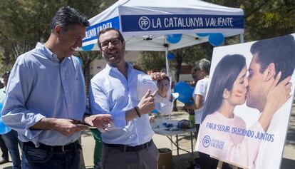 Arranque de la campaña 'La Cataluña valiente', el pasado día 7.