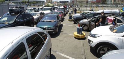 Coches en el puerto de Algeciras