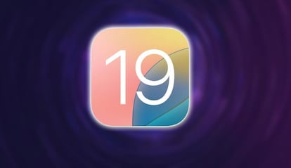 Logotipo del sistema operativo iOS 19 con fondo