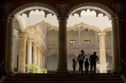 Palacio del Infantado del Patio de los Leones en Guadalajara.