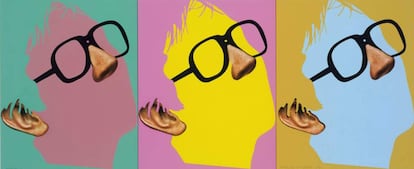  La obra 'One Face (Three Versions) with Nose, Ear and Glasses', del artista estadounidense John Baldessari.