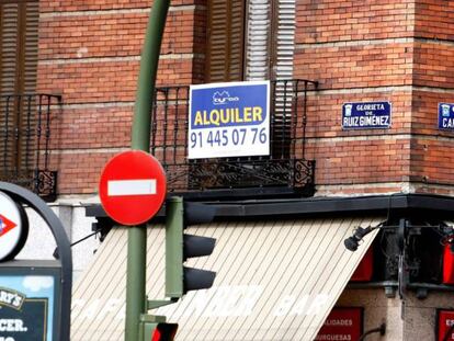 Imagen de una oferta de alquiler de inmuebles en Madrid.