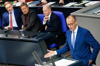 El jefe de la CDU, Friedrich Merz, el 16 de octubre en Berlín.