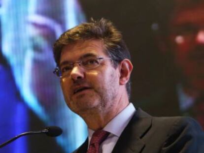 Rafael Catalá este lunes en Antigua (Guatemala).