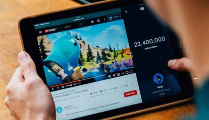 Uso de YouTube en un tablet