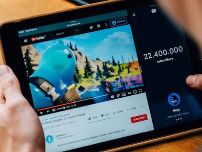 Uso de YouTube en un tablet