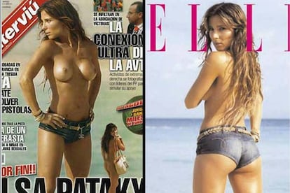 Elsa Pataky en la portada de las dos revistas.