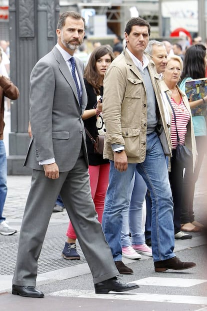 Spain’s King Felipe in the center of Madrid.