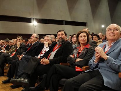 Elena Espinosa durante el discurso de Pachi Vázquez