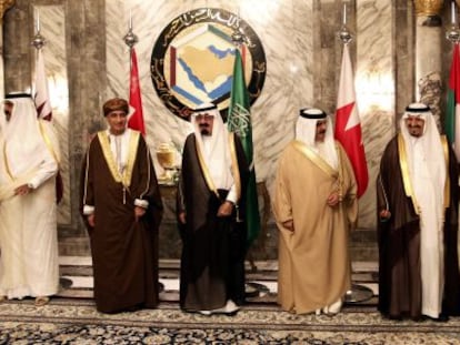 Los l&iacute;deres de Arabia Saud&iacute;, Emiratos &Aacute;rabes, Bahr&eacute;in y Catar en mayo de 2010.