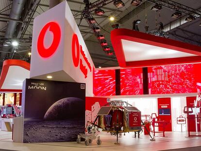 Pabellón de Vodafone en el MWC18 de Barcelona.