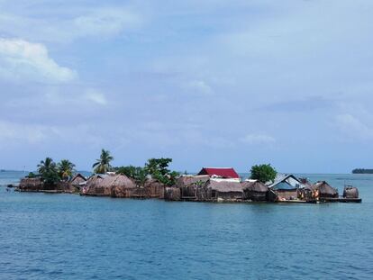 El archipiélago panameño de Gunayala, amenazado por la subida del mar.