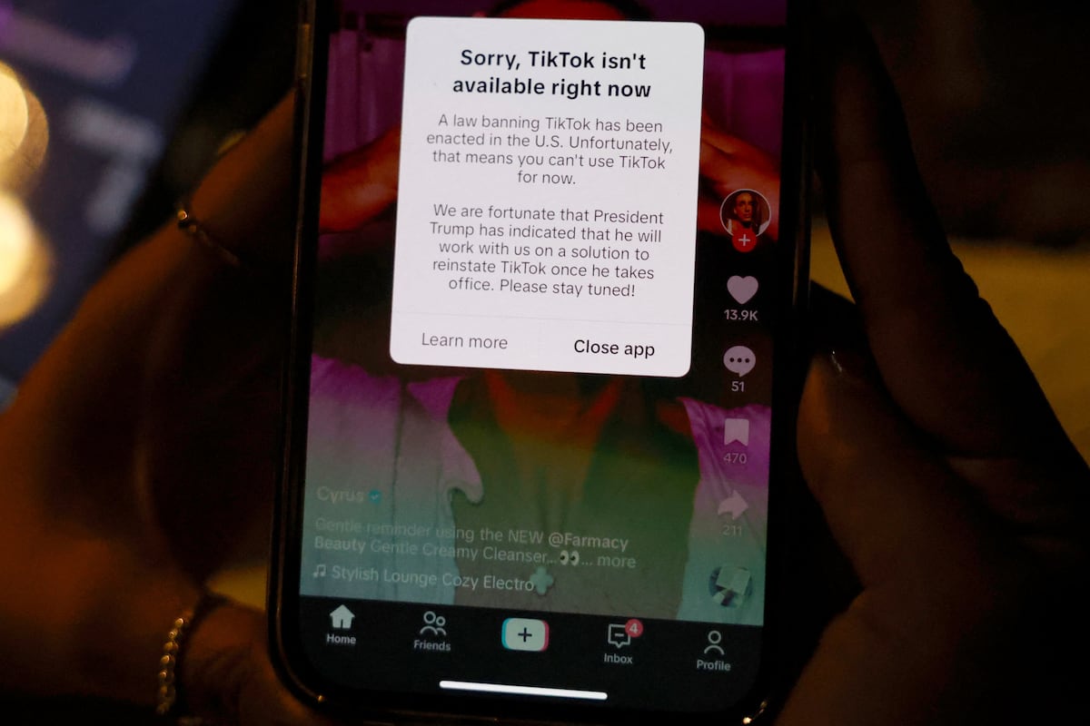 TikTok suffers a 13-hour blackout in the United States, but reactivates its network after Trump’s intervention