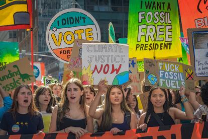 Protesta en Nueva York el pasado mes de septiembre en vísperas de la Cumbre sobre el Clima.