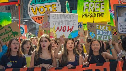 Protesta en Nueva York el pasado mes de septiembre en vísperas de la Cumbre sobre el Clima.