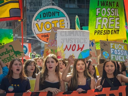 Protesta en Nueva York el pasado mes de septiembre en vísperas de la Cumbre sobre el Clima.