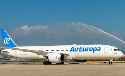 Un aparato Boeing 787 de Air Europa.