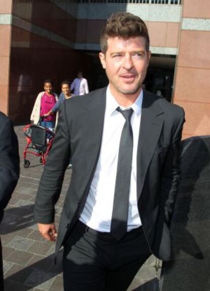 Robin Thicke, en el juzgado.